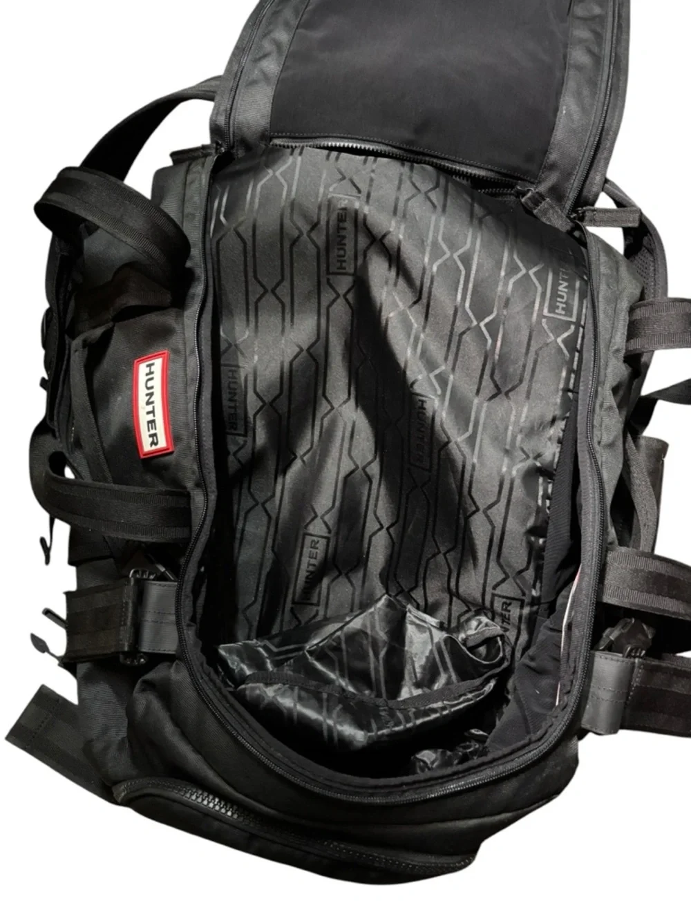 Hunter | backpack duffle bag Black Roll-Top Backpack large